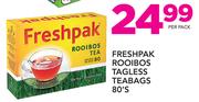 Freshpak Rooibos Tagless Teabags-80's Pack