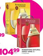 Robertsons Natural Sweet Wine-3Ltr Each