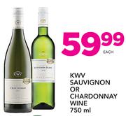 KWV Sauvignon or Chardonnay Wine-750ml Each