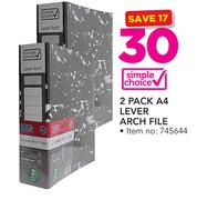 Simple Choice 2 Pack A4 Lever Arch File