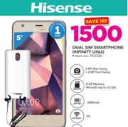 Hisense Dual Sim Smartphone INFINITY U962 Including Bluetooth Headphone And Phone Cover