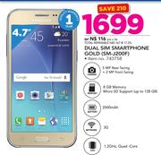 Samsung Dual Sim Smartphone Gold SM-J200F
