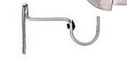 Decorland 25MM Aluminium Curtain Rods & Accessories Brushed Silver Metal Bracket