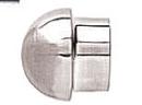 Decorland 25MM Aluminium Curtain Rods & Accessories Brushed Silver Collar End Dome