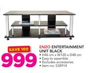 Enzo Entertainment Unit Black H46 x W120 x D48cm