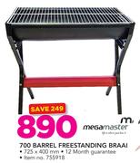 Megamaster Large steel Braai And Charcoal JB200