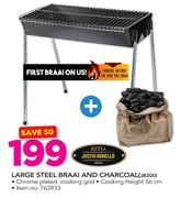 Ketla Large steel Braai And Charcoal JB200