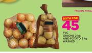 FVC Onions-2kg And Potato-2kg Washed
