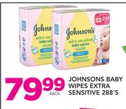 Jognsons Baby Wipes Extra Sensitive 288's-Each