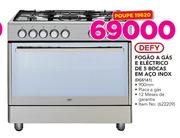 Defy Fogao A Gas E Electrico De 5 Bocas Em Aco Inox DGS161