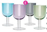 Copos coloridos para vinho- cada