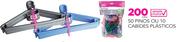 Simple Choice 50 Pinos ou 10 Cabides Plasticos-cada