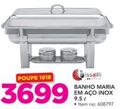 Tissolli 9.5Ltr Banho Maria em aço Inox