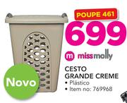 Missmolly Cesto Grande Creme Plástico