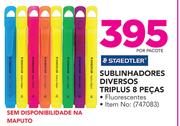Staedtler Sublinhadores Diversos Triplus 8 pecas Fluorescentes-por pacote