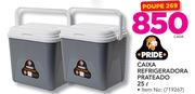 Pride 25Ltr Caixa Refrigeradora Prateado - cada