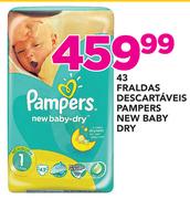 43 Fraldas Descartaveis Pampers New baby Dry