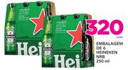 Embalagem De 6 Heineken NRB-250ml Cada