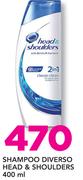 Shampoo Diverso Head & Shoulders-400ml