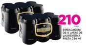 Embalagem De 6 Latas De Laurentina Preta-330ml Cada