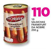 10 Salsichas Frankfurt Da Nobre-250g