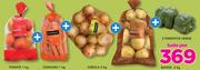 Tomate 1Kg + Cenoura 1Kg + Cebola 2Kg + 2 Pimentos + Batata 2Kg - tudo por