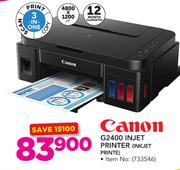 Canon G2400 Injet Printer INKJET PRINTE
