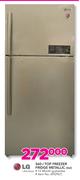 LG 560Ltr Top Freezer Fridge Metallic 562