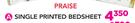 Praise Single Printed Bedsheet