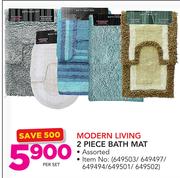Modern Living 2 Piece Bath Mat-Per Set