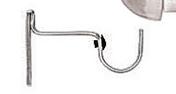 Decorland 25MM Aluminium Curtain Rods & Accessories Brushed Silver Metal Bracket