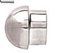 Decorland 25MM Aluminium Curtain Rods & Accessories Brushed Silver Collar End Dome