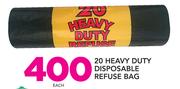 20 Heavy Duty Disposable Refuse Bag-Each