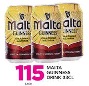 Malta Guinness Drink-33cl Each