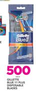 Gillette Blue 11 Plus Disposable Blades-Each