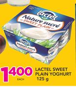 Lactel Sweet Plain Yoghurt-125g Each