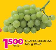Grapes Seedless Pack-500g Per Kg