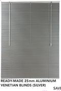Decorland Ready-Made 25mm Aluminium Venetian Blinds (Silver) 1000W x 1000H mm