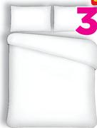 Mainstays Double Microfiber Duvet Cover Plain White Including 2 Matching Pillowcases