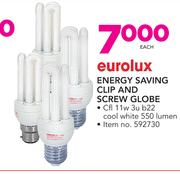 Eurolux Energy Clip And Screw Globe-Each