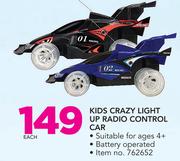 Kids Crazy Light UP Radio Control-Each