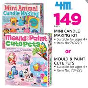 Mini Candle Making Kit Or Mould & Paint Cute Pets-Each