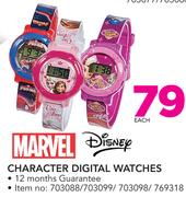 Marvel Disney Character Digital watches-Each