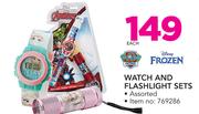 Frozen Watch And Flashlight Sets-each