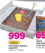 Bounce King Foldable Bench Sandpit-Each