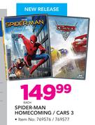 Spider-Man Homecoming/Cars3-Each