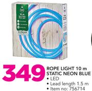 Rope Light 10m Static Neon Blue