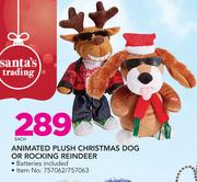 Animated Plush Christmas Dog Or Rocking Reindeer-Each