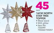 16cm North Star Tree Topper-Each