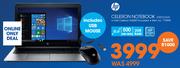 HP Celeron Notebook + USB Mouse - H2C21AA (Online Only Deal)